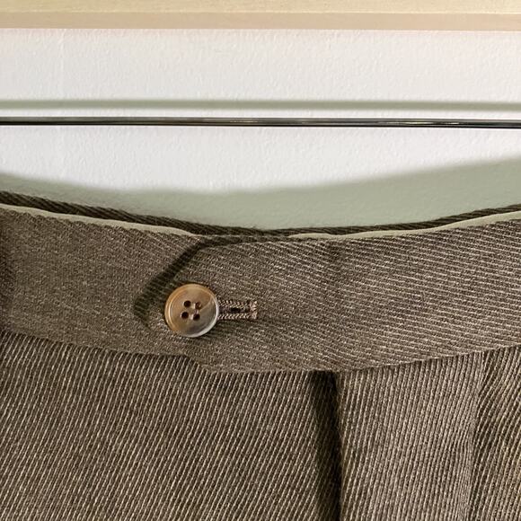 Joseph Abboud Pants Mens 33R Brown Wool American Soft Nordstrom Made USA Dress - Picture 16 of 16